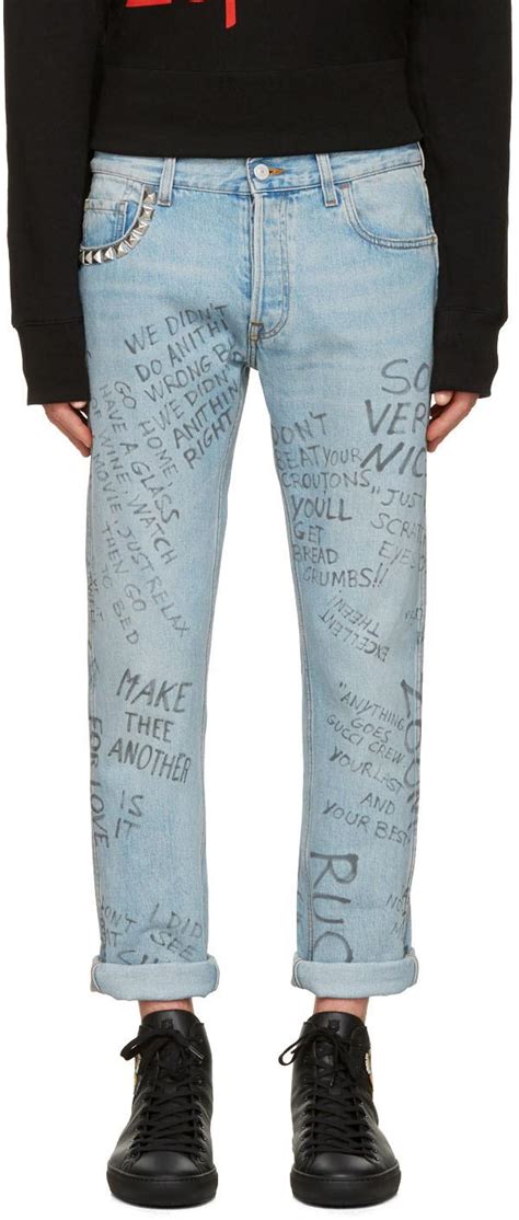 gucci scribble jeans|gucci jeans sale.